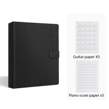 Notenmappe 30 Blätter PU-Leder 8,3 x 11 Zoll Schwarz