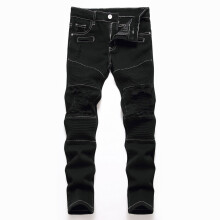 Girl Boy Jean Pants Solid Color Stretch Straight Denim Trousers With Pockets Casual School Stretch Street Outdoor Hiking Pants,Black,3-4 Years