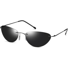 ZLCBThe Matrix Neo Trinity Agent Smith Costume Sunglasses Men Women Rimless Black Glasses