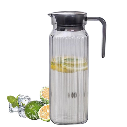 Τετράγωνη πλαστική κανάτα 37oz 1.1L ανθεκτική στη θερμότητα και στεγανή
