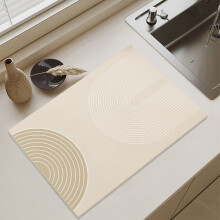 Tapis de cuisine absorbant l'eau en diatomite, tapis de comptoir isolant thermique à séchage rapide, tapis égouttoir résistant à l'abrasion et