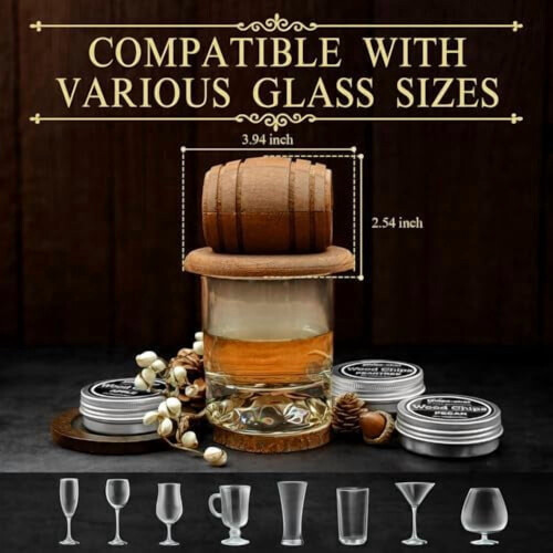 ΚΙΤ ΕΝΙΣΧΥΤΗ ΓΙΑ ΚΑΠΝΙΣΤΗΡΙΟ ΚΟΚΤΕΪΛ WhisKEY BOURBON ΜΕ ΦΑΚΟ – 6 ΞΥΛΟΚΟΜΜΑΤΑ, ΧΩΡΙΣ 1