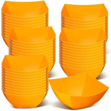 50er-Packung 8oz quadratische rote Servierschüsseln aus Kunststoff