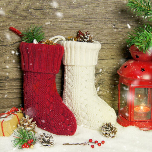 3er-Pack rustikale Mini-Weihnachtsstrümpfe, 23 cm 1