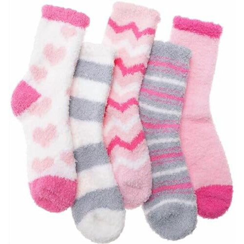 Women's fuzzy socks fluffy slipper style 1 pair