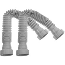 Furtun de scurgere gri flexibil extensibil pentru chiuvetă, 2 buc.