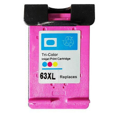Cartouche d'encre de remplacement pour imprimantes Envy 63XL, Officejet 4520, 4512, 4650, 5255, Deskjet 1112, 3634 et 3632