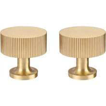 stk. massive messing skabsknopper, skabsskuffegreb, guldknopper, moderne greb (1-1/8"x1-1/8/28mmx28mm), børstet messingfinish