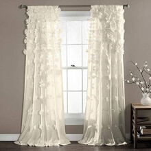 Painéal cuirtíní scagtha solais Riley eabhair 54" L x 108" F