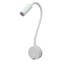 Lampe de bureau Ă col de cygne LED 3W, lampe de lecture murale avec flexible pour la maison et l'hĂ´tel (blanche) (15,75 x 2,56 x 1,1 pouces)