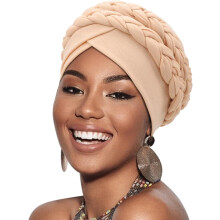 Turbante da donna africana, foulard pre-annodato.