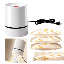 Mini Vacuum Sealer Machine Space Saver Travel Vacuum Bag Suction Pump Universal Clothes Storage Bag Electric Air Pump for Clothes Food Organizer