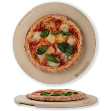Pizzastein rund 12,6 Zoll Back- und Grillstein mit