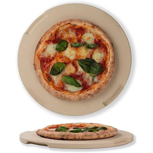 Pizzastein rund 12,6 Zoll Back- und Grillstein mit