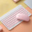 Wireless Keyboard Quick Response Mute Ultra-thin Laptop Sensitive Mouse for Notebookbook,Black 7