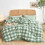 Gingham bomullspåslakanset Queen 1