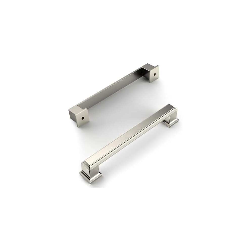 10 Pack Brushed Satin Nickel Cabinet Pulls 6.3 Inch(160Mm) Hole Center Kitchen Cabinet Handles Cabinet Hardware For Bathroom Drawer Pulls Zh0001 9448990425242