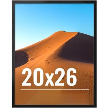 Cadre photo noir 20x26 cm pour affichage mural, plexiglas HD, format vertical/horizontal, lot de 1