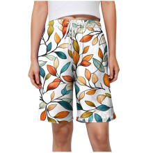 Pantaloncini da casa casual da donna con stampa alla moda e tasche laterali | Coulisse in vita elasticizzata, misto poliestere e spandex, taglie S-5XL
