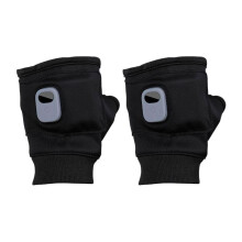 Wiederaufladbare beheizbare Handschuhe mit einstellbarer Temperatur, Digitalanzeige, schneller Aufheizzeit, 3 Heizstufen, fingerlos,