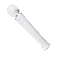 Wiederaufladbarer weißer Massage-Stab-Vibrator, 8 Geschwindigkeiten, wasserdicht, handgehalten