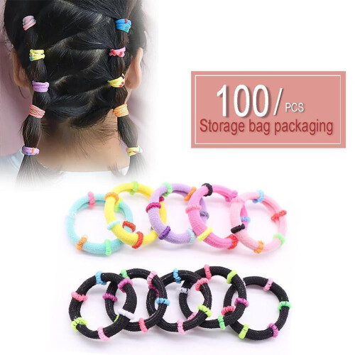 Élastiques à cheveux pour bébé, élastiques doux en coton pour petites filles, petits élastiques pour queue de cheval. 2