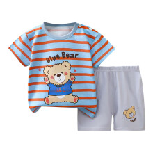 Costume de vară pentru copii mici, băieți și fete, cu desene animate, bluze și pantaloni scurți cu mânecă scurtă, 2 buc