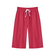 Bermuda da donna estivi tinta unita Five Points in cotone e lino, pantaloni rossi