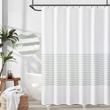 Zwart-wit gestreept douchegordijn 70x72 inch