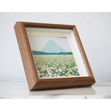 Drewniana rama na zdjęcia 9x9 cali ze szkłem hartowanym
