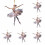 Ballerina Julepynt Akryl 3,5 tommer 1