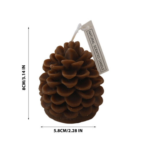 Scented Candle Christmas Pine Cone Shape Soy Wax 2