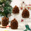 Scented Candle Christmas Pine Cone Shape Soy Wax 5