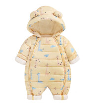 Småbørns baby flyverdragt jumpsuit vinter vinter romper hættetrøje børn varm flyverdragt dun lynlås frakke jakke til børn 18-24 måneder