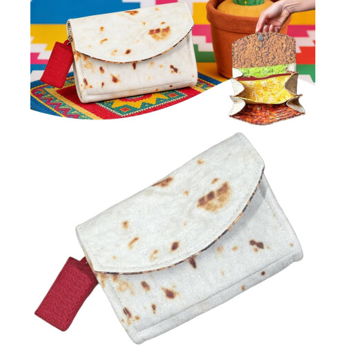 Πορτοφόλι Burrito με τσάντα από αλουμινόχαρτο, γιγάντιο δερμάτινο πορτοφόλι