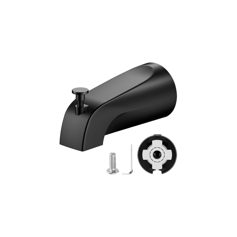 Tub Spout With Pull-Down Diverter Â Slip-Fit, 1/2Â Copper Pipe, Easy Install, Compatible With Standard Bathroom Showers (Matte Black) 9329345018053