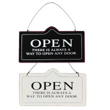 2Pcs Vintage Wooden Open Closed Signs Waterproof Hanging Store Signs