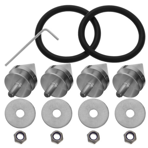 3Ensembles Fixations Rapides Métal Pour Pare-Chocs Kit Coloré