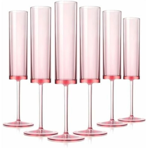 olivgrüne Acryl-Champagnerflöten, 12er-Pack