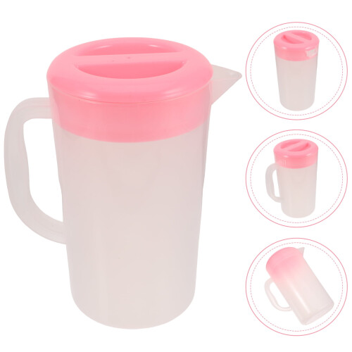 Brocca d'acqua in plastica viola con coperchio, 3,8 litri