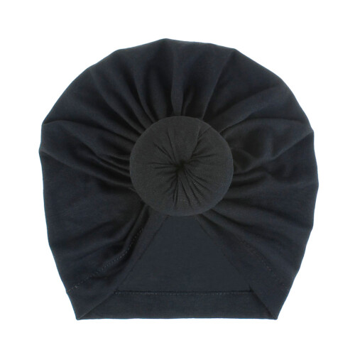 2Pièces Bonnet Coton Noir Respirant Style Et