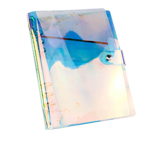 3Pièces Protège- Notes Coloré PVC Multi, Fermeture Bouton Métal