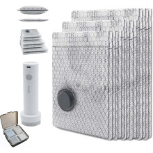 X7 Cordless Travel Vacuum Bag Set with Rechargeable Air Pump, Compatible with Luggage & Suitcase Compression