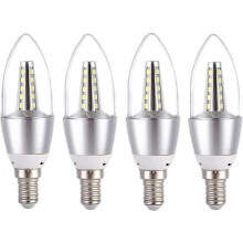 E14LED kandelaarlamp, 5W 3000K warm wit, equivalent aan 40W, 110V, 4 stuks – Compatibel met E14 armaturen