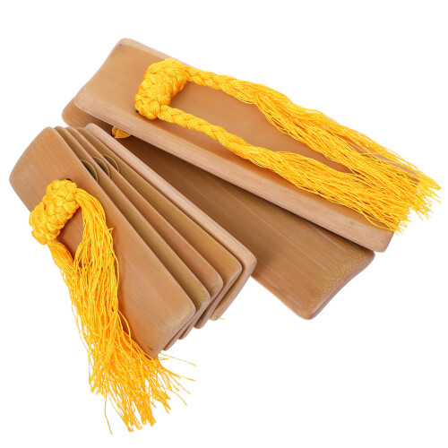 4Pièces Clapper Kuaiban En Bambou Multi Usage Pour Performance Festive