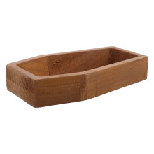 2Pièces Plateau Bois Rustique Marron Service Fruits Charcuterie