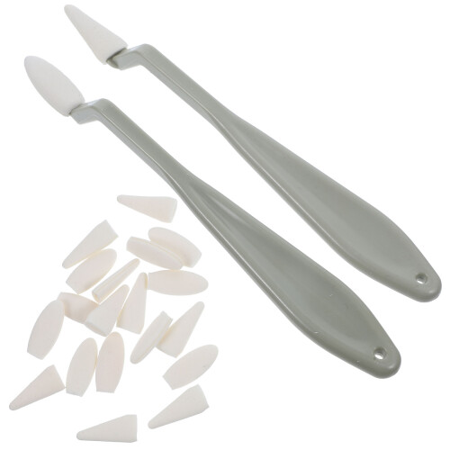 3Ensembles Kits De Dessin Blancs Avec Estompes En Plastique Éponge
