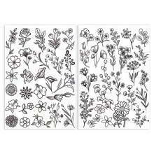 Pants Embroidery Patch 2 Sheets Stitch Embroidery Patches Water Soluble Stabilizers with Flower Patterns Diy Hand Sewing Lover's Dream