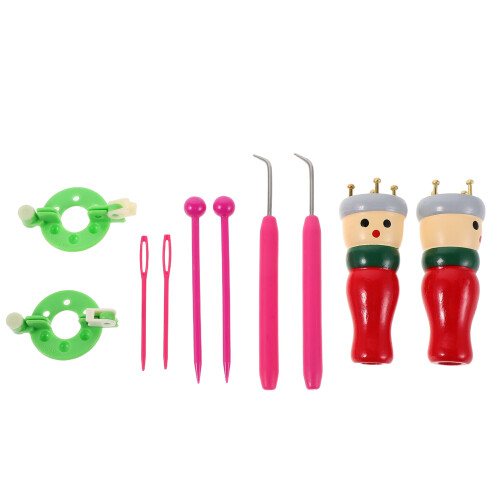 1Ensemble Tricot Manuel En Bois Pour Kit Tressage
