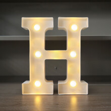 Lettres lumineuses LED alphabet - Décoration murale à piles pour chambre d'enfant, anniversaire, mariage et éclairage d'ambiance